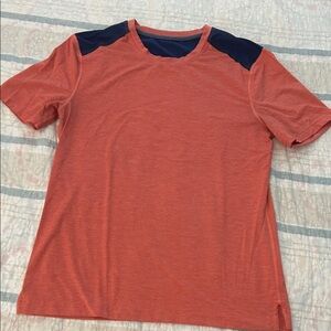 Men's Orange and Navy T-Shirt